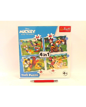 Puzzle 4w1 Fajny dzień Mickiego / Disney Standard Characters 34604 Trefl