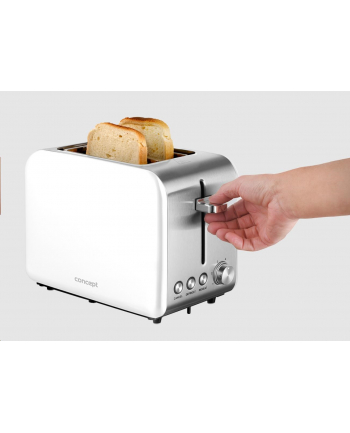 concept Toster TE2051 inox biały