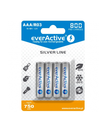 everactive Akumulatory paluszki R03/AAA 800 mAH blister 4 szt.