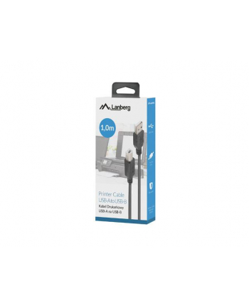 lanberg Kabel USB-A(M)-USB-B(M) 2.0 CA-USBA-15CU-0010-BK