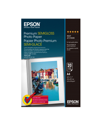 epson Papier Premium Semigloss Photo 20 Arkuszy 251 g/m  A4 nr 1