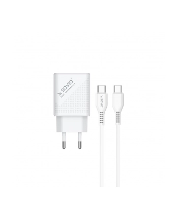 elmak Ładowarka sieciowa SAVIO LA-05 USB Quick Charge Power Delivery 3.0 18W +1m cable USB type C