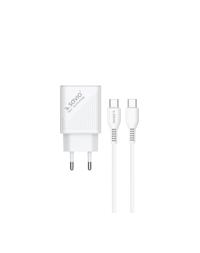 elmak Ładowarka sieciowa SAVIO LA-05 USB Quick Charge Power Delivery 3.0 18W +1m cable USB type C główny