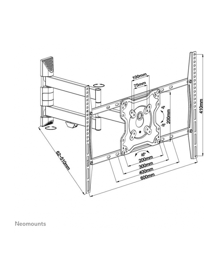 neomounts by newstar Uchwyt ścienny do TV/monitora FPMA-W460BLACK główny