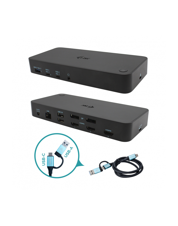 i-tec Stacja dokująca USB 3.0 / USB-C / Thunderbolt 3x4K Docking Station + PowerDelivery 70W główny