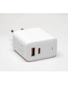 aukey PA-B3 Ultraszybka ładowarka sieciowa 2xUSB Power Delivery (1xUSB A+1xUSB C) 65W 5.4A Biała - nr 3