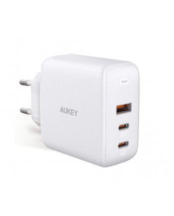 aukey PA-B6S White Omnia Mix GaN ultraszybka ładowarka sieciowa 3xUSB (2xUSB C+1xUSB A) 90W