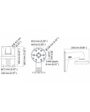 hikvision Uchwyt na naścienny DS-1473ZJ-135