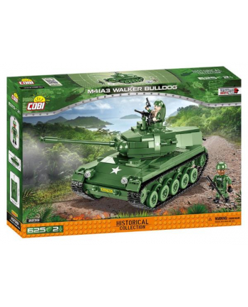 COBI 2239 Historical Collection Vietnam War Wojna w Wietnamie Amerykański czołg Walker Bulldog M41A3 625 klocków