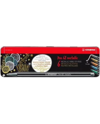 Flamastry STABILO Pen 68 metallic etui metalowe 6 szt 6806/8-32