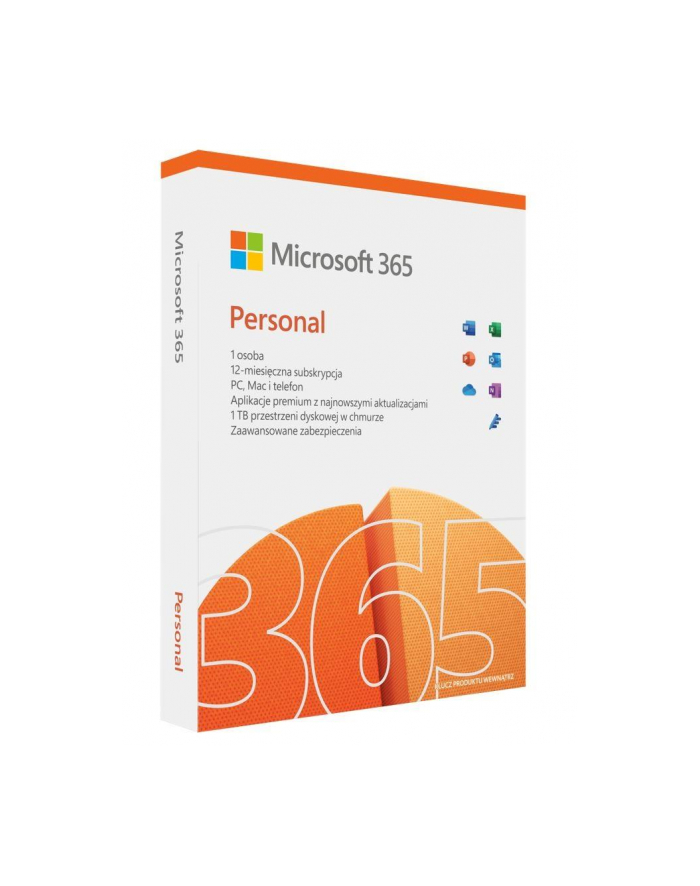 microsoft 365 Personal PL P8 1Y 1U Win/Mac QQ2-01434             Zastępuje P/N: QQ2-01000 główny