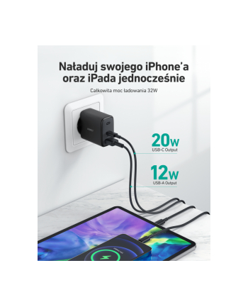 aukey PA-F3S ładowarka sieciowa 2xUSB Power Delivery (1xUSB A + 1xUSB C) 32W 4.8A