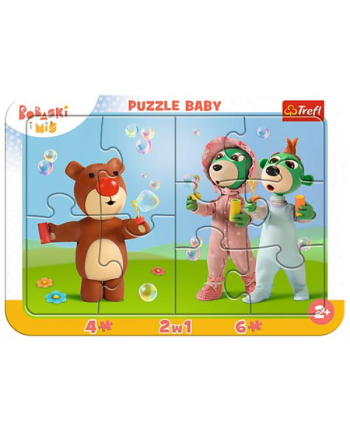 Puzzle Ramkowe Baby Zabawne Bobaski. Bobaski i Miś 80026 TREFL