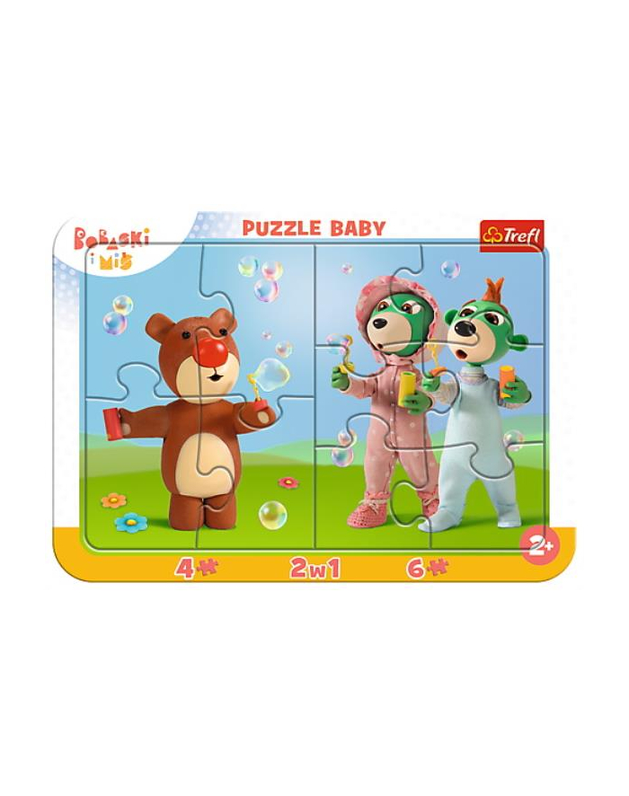 Puzzle Ramkowe Baby Zabawne Bobaski. Bobaski i Miś 80026 TREFL główny