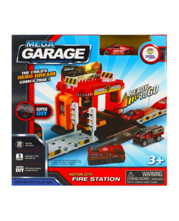 euro-trade Parking + akcesoria MEGA GARAGE Straż 28x28x7cm MC