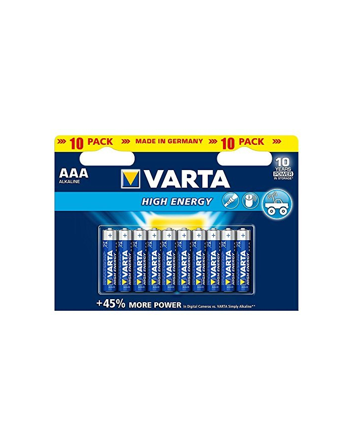 Varta High Energy LR03-AAA, alkaliczna, 1.5V, sztuk 20 (04903-121-420) główny