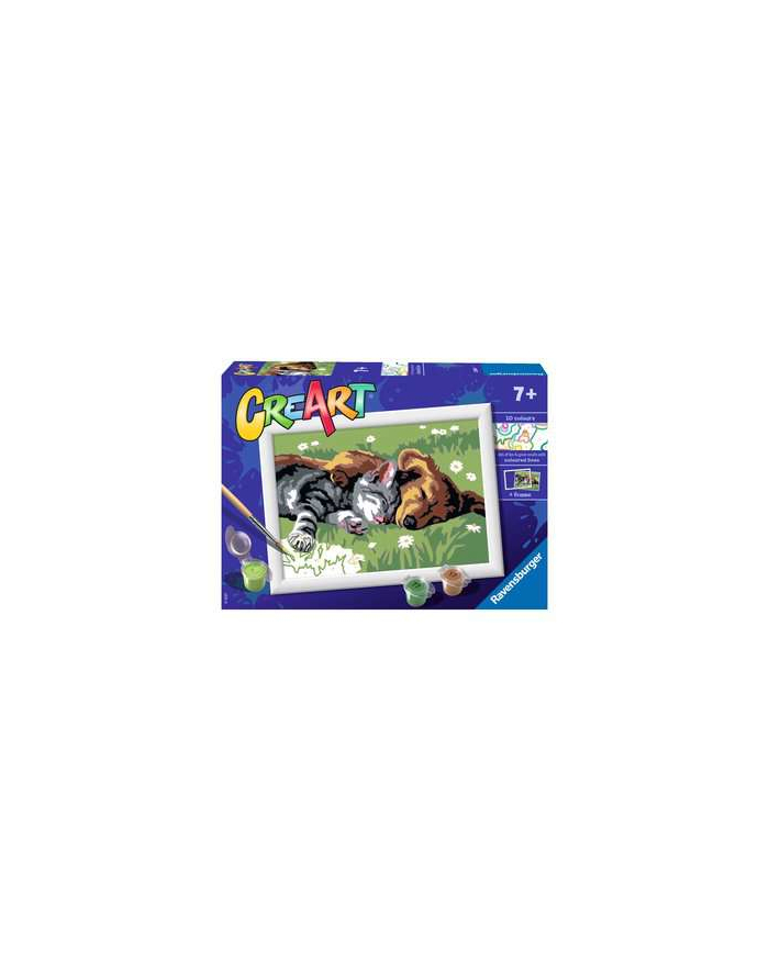 Malowanka CreArt: Śpiący kotek z pieskiem 289301 RAVENSBURGER główny