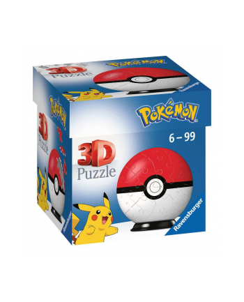 Puzzle kuliste 3D Pokemon. Kula czerwona 112562 RAVENSBURGER