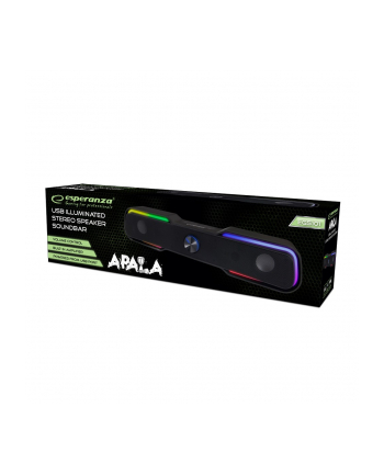 esperanza Głośnik USB soundbar Led/rainbow Apala