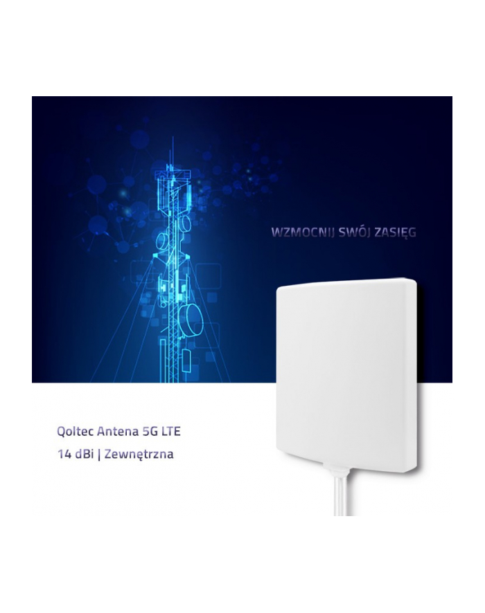 qoltec Antena 5G | 14dBi | zewnętrzna główny