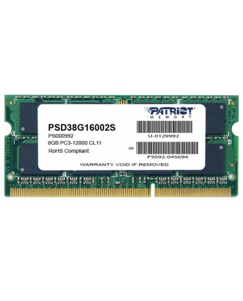 patriot Pamięć Ultrabook DDR3 SODIMM 8GB 1600GHz nr 2