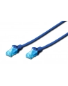 DIGITUS CAT 5e U-UTP patch cable PVC AWG 26/7 length 15m color blue - nr 1