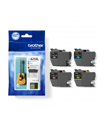 BROTHER LC421VAL 4pack Ink Cartridge up to 500 pages with DR Security Tag