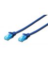 DIGITUS CAT 5e U-UTP patch cable PVC AWG 26/7 length 15m color blue - nr 1