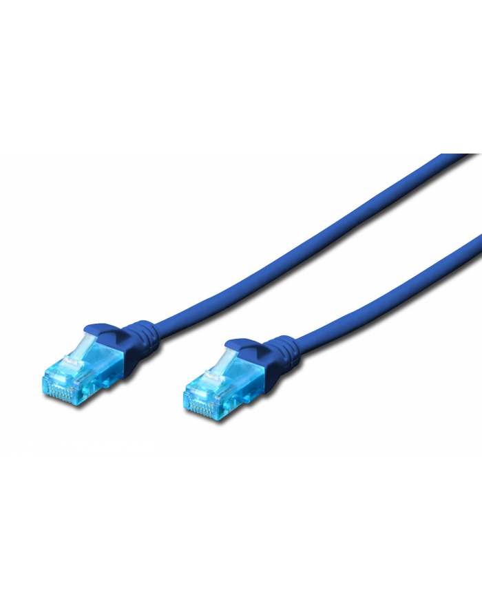 DIGITUS CAT 5e U-UTP patch cable PVC AWG 26/7 length 15m color blue główny
