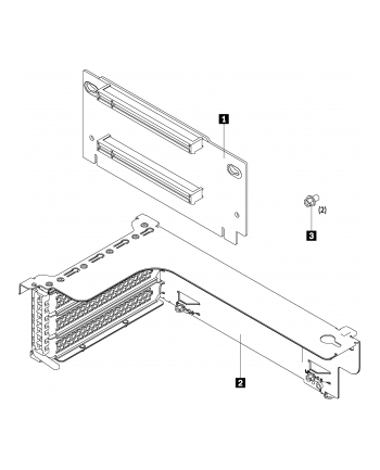 LENOVO ISG TopSeller SR550/SR590/SR650 x16/x8 PCIe FH Riser 1 Kit nr 1