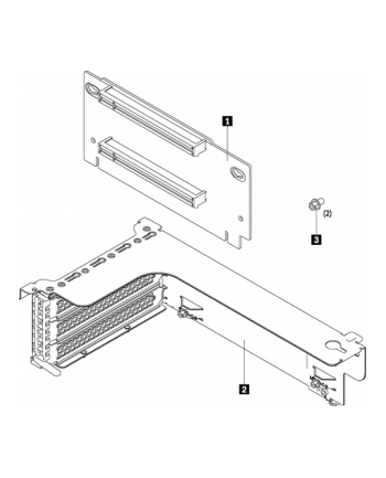 LENOVO ISG TopSeller SR550/SR590/SR650 x16/x8 PCIe FH Riser 1 Kit nr 2