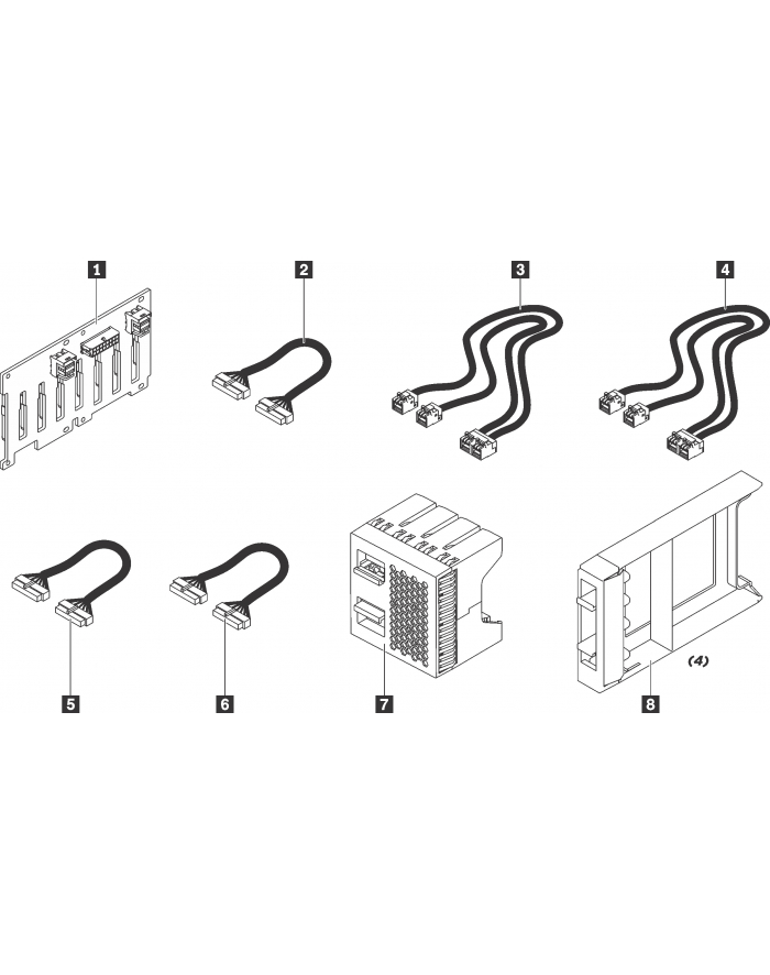 LENOVO ISG ThinkSystem Backplane Kit SR550/SR650 2.5 inch SATA/SAS 8-Bay główny