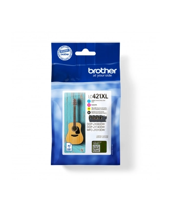 BROTHER 4-pack of Black Cyan Magenta and Yellow 500-page high capacity ink cartridges for DCP-J1050DW MFC-J1010DW and DCP-J11