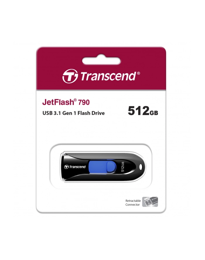 TRANSCEND 512GB USB 3.1 Pen Drive Capless Black główny