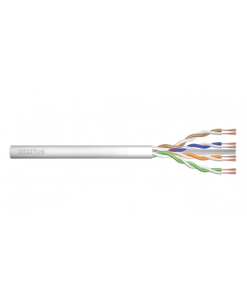 DIGITUS CAT 6A U-UTP patch cable raw length 305m paper box AWG 26/7 LSZH simplex color grey