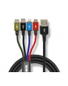 IBOX USB MULTI 4 IN 1 CABLE: 2X USB-C MICRO USB LIGTNING - COLOR CABLE - nr 2