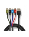 IBOX USB MULTI 4 IN 1 CABLE: 2X USB-C MICRO USB LIGTNING - COLOR CABLE - nr 3