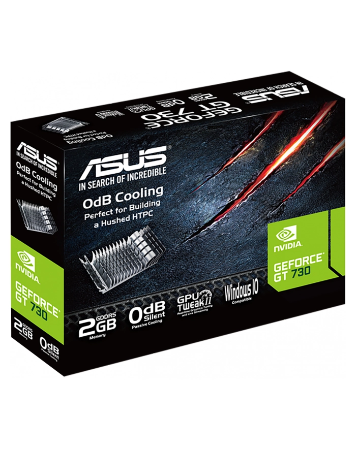 ASUS GT730-SL-2GD5-BRK ASUS GeForce GT 730, 2GB GDDR5 (64 Bit), HDMI, DVI główny