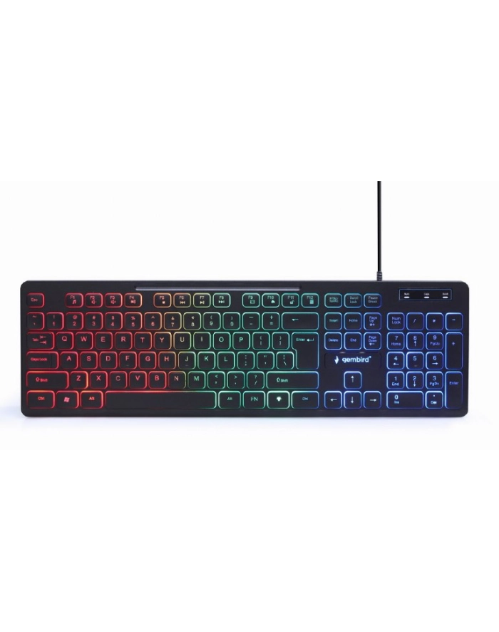 GEMBIRD 3-in-1 backlight desktop set Kolor: CZARNY US layout główny