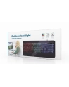 GEMBIRD KB-UML-03 Slim Rainbow backlight multimedia keyboard Kolor: CZARNY US layout - nr 1