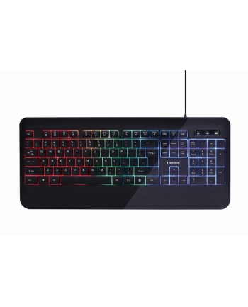 GEMBIRD KB-UML-03 Slim Rainbow backlight multimedia keyboard Kolor: CZARNY US layout