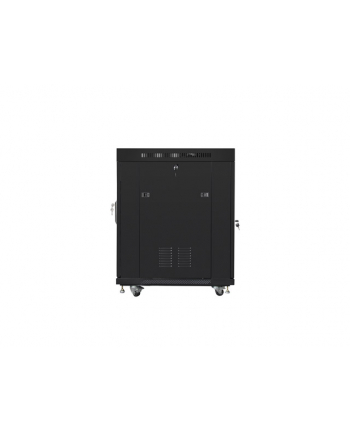 LANBERG free standing rack 19inch cabinet 15U 600x800 glass door LCD flat pack Kolor: CZARNY