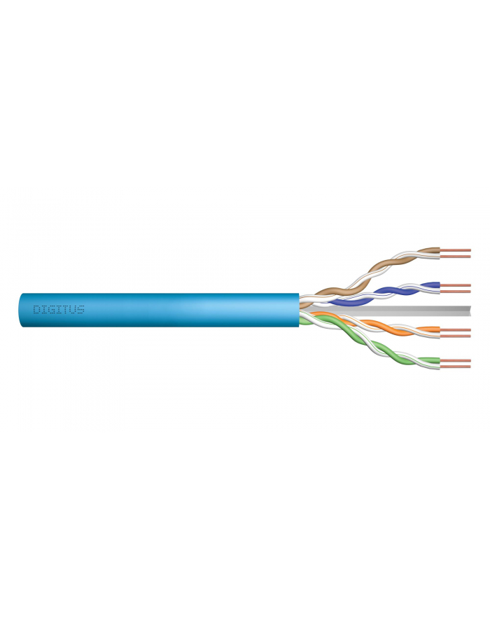 DIGITUS DK-1614-A-VH-5 CAT 6A U-UTP installation cable 500MHz Dca EN 50575 AWG 23/1 500m drum sx blue główny