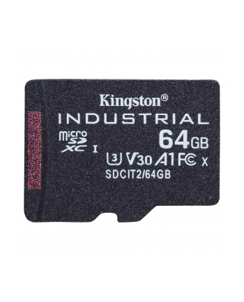 KINGSTON 64GB microSDXC Industrial C10 A1 pSLC Card Single Pack w/o Adapter