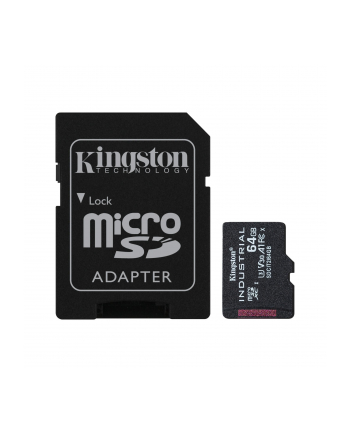 KINGSTON 64GB microSDXC Industrial C10 A1 pSLC Card + SD Adapter