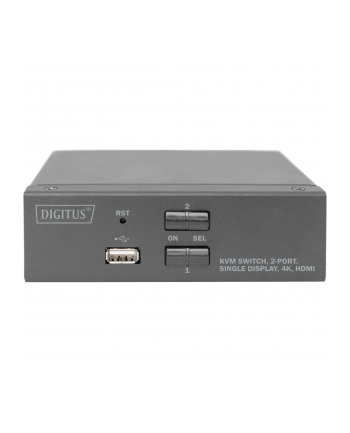DIGITUS KVM Switch 2x1 HDMI 2-Port Single Display 4K/30Hz FreeSync nr 1