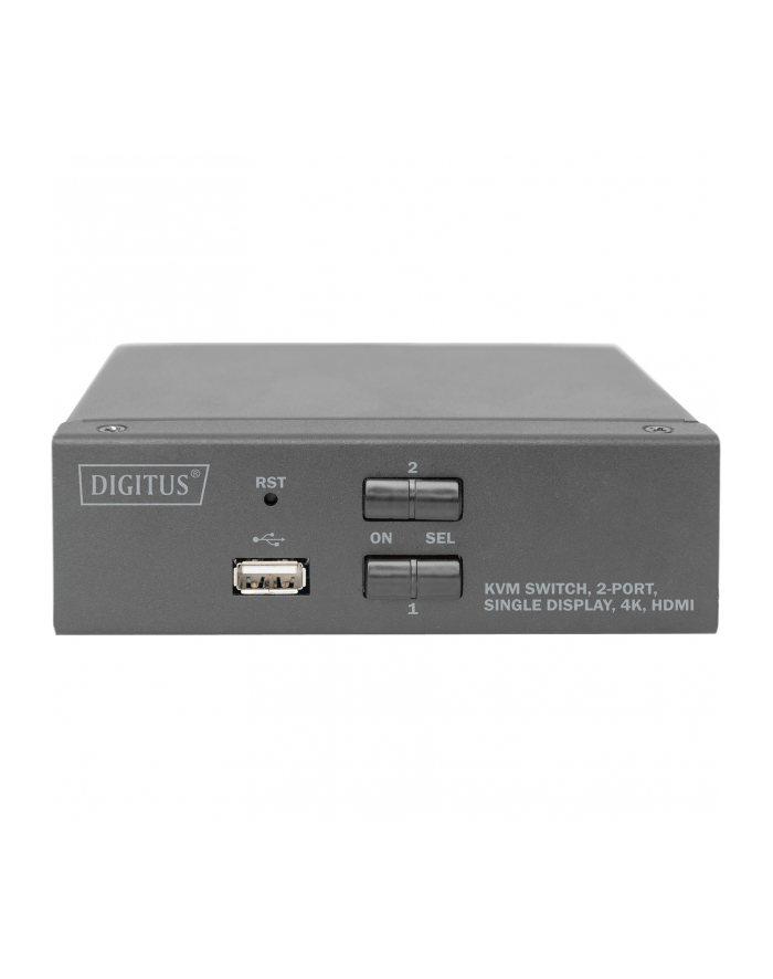 DIGITUS KVM Switch 2x1 HDMI 2-Port Single Display 4K/30Hz FreeSync główny