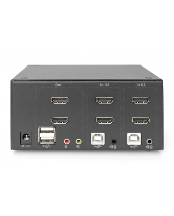 DIGITUS KVM Switch 2x2 HDMI 2-Port Dual Display 4K/30Hz FreeSync nr 1
