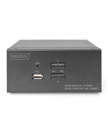 DIGITUS KVM Switch 2x2 HDMI 2-Port Dual Display 4K/30Hz FreeSync nr 2