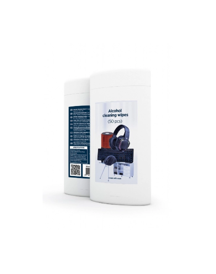 GEMBIRD CK-AWW50-01 Alcohol cleaning wipes 50 pcs micro-fiber główny